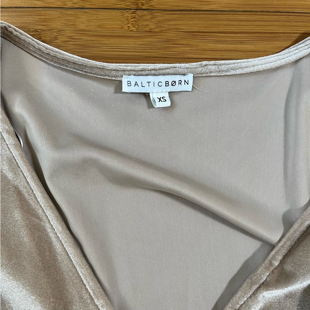 Baltic Born Meghan Velvet True Wrap Maxi Dress Formal Bridesmaid in Champagne - Picture 7 of 16